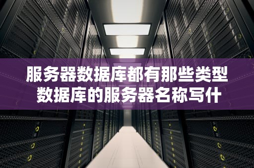 服务器数据库都有那些类型 数据库的服务器名称写什么