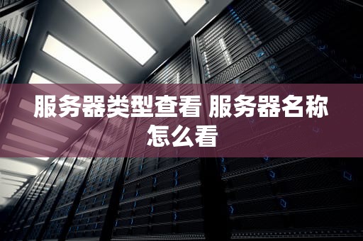 服务器类型查看 服务器名称怎么看