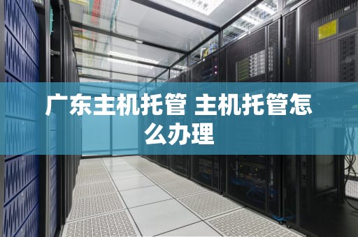 广东主机托管 主机托管怎么办理