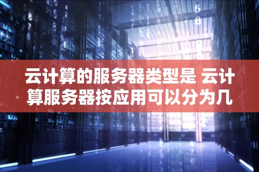 云计算的服务器类型是 云计算服务器按应用可以分为几种