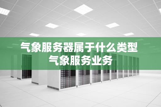 气象服务器属于什么类型 气象服务业务