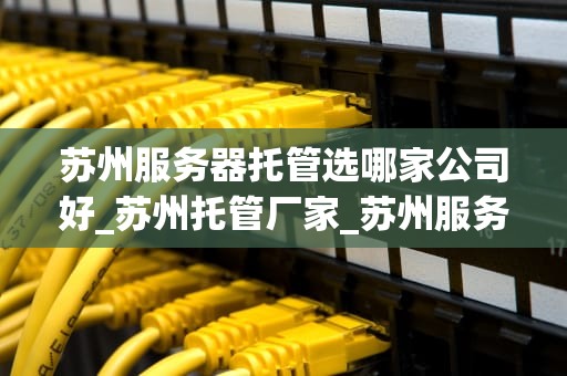 苏州服务器托管选哪家公司好_苏州托管厂家_苏州服务器托管选哪家公司好？
