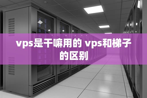 vps是干嘛用的 vps和梯子的区别