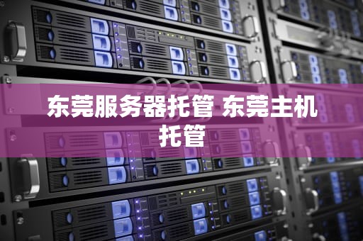 东莞服务器托管 东莞主机托管