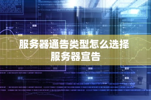 服务器通告类型怎么选择 服务器宣告