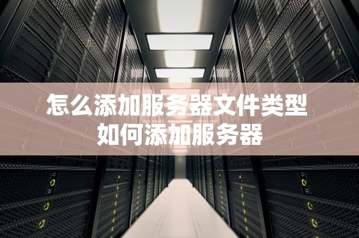 怎么添加服务器文件类型 如何添加服务器