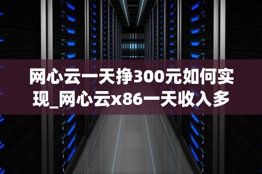 网心云一天挣300元如何实现_网心云x86一天收入多少_网心云一天挣300元，如何实现？