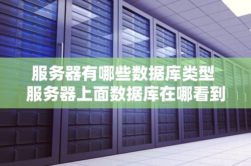 服务器有哪些数据库类型 服务器上面数据库在哪看到
