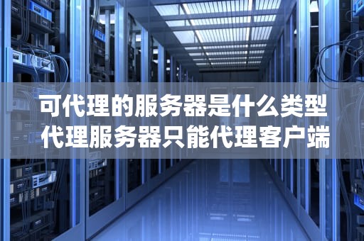 可代理的服务器是什么类型 代理服务器只能代理客户端http的请求
