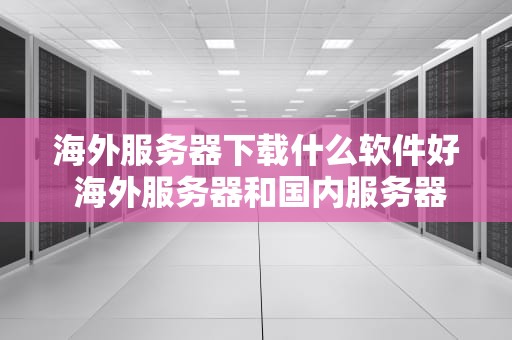 海外服务器下载什么软件好 海外服务器和国内服务器哪个更安全