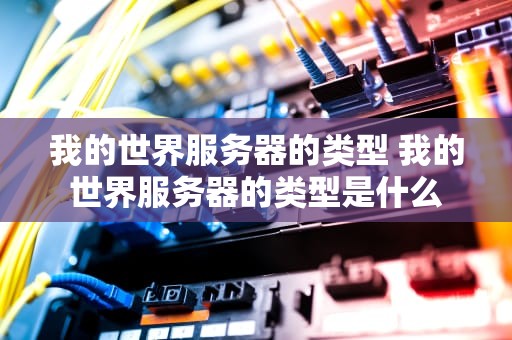 我的世界服务器的类型 我的世界服务器的类型是什么