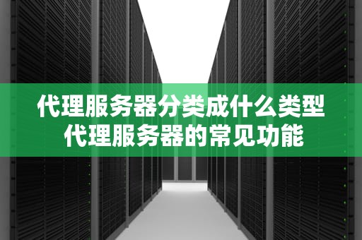 代理服务器分类成什么类型 代理服务器的常见功能