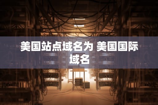 美国站点域名为 美国国际域名