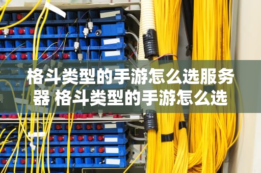 格斗类型的手游怎么选服务器 格斗类型的手游怎么选服务器啊