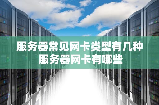 服务器常见网卡类型有几种 服务器网卡有哪些