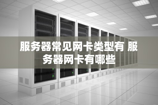 服务器常见网卡类型有 服务器网卡有哪些