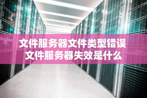 文件服务器文件类型错误 文件服务器失效是什么
