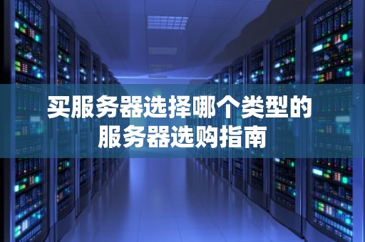 买服务器选择哪个类型的 服务器选购指南