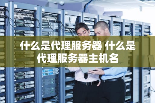 什么是代理服务器 什么是代理服务器主机名