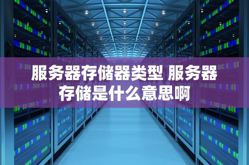 服务器存储器类型 服务器存储是什么意思啊