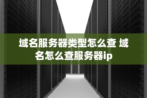 域名服务器类型怎么查 域名怎么查服务器ip