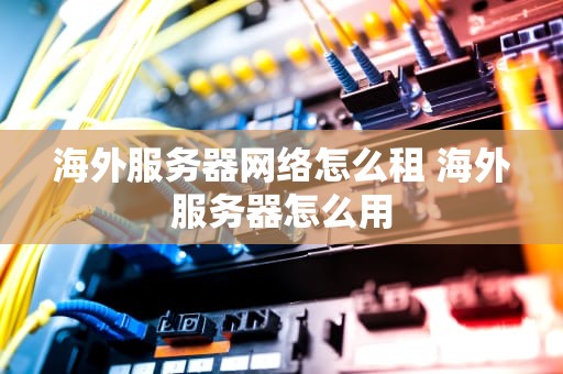 海外服务器网络怎么租 海外服务器怎么用