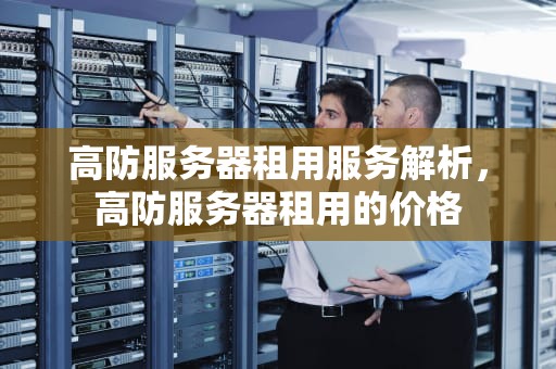 高防服务器租用服务解析，高防服务器租用的价格