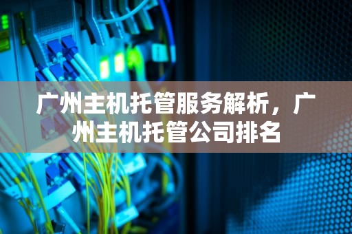 广州主机托管服务解析，广州主机托管公司排名