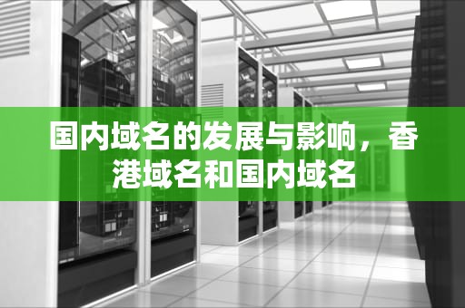 国内域名的发展与影响，香港域名和国内域名