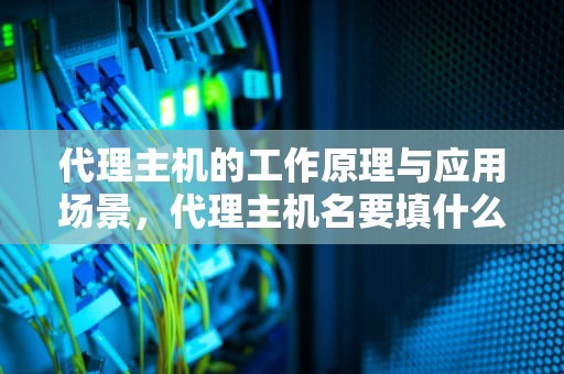 代理主机的工作原理与应用场景，代理主机名要填什么