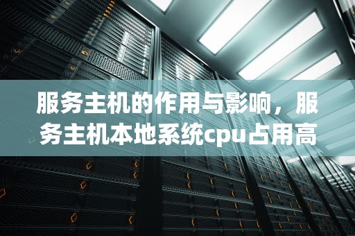 服务主机的作用与影响，服务主机本地系统cpu占用高