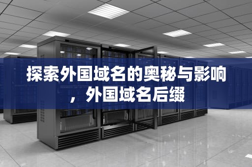 探索外国域名的奥秘与影响，外国域名后缀