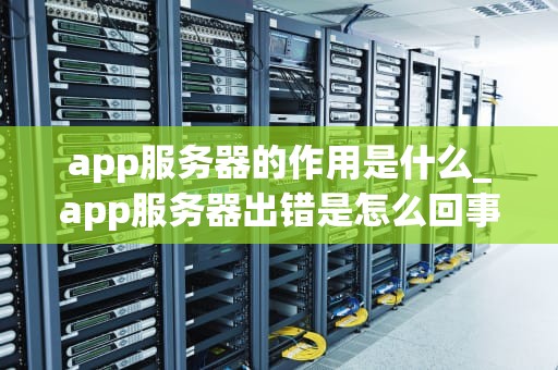 app服务器的作用是什么_app服务器出错是怎么回事_深入理解App服务器的作用