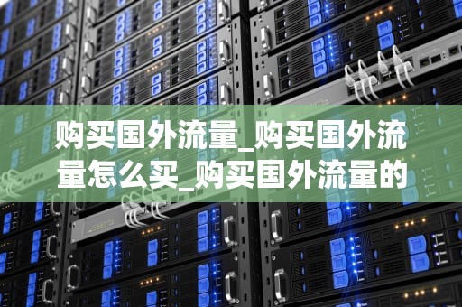 购买国外流量_购买国外流量怎么买_购买国外流量的全面指南