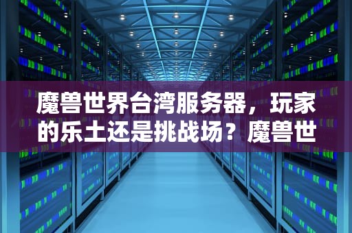 魔兽世界台湾服务器，玩家的乐土还是挑战场？魔兽世界台湾服务器选择