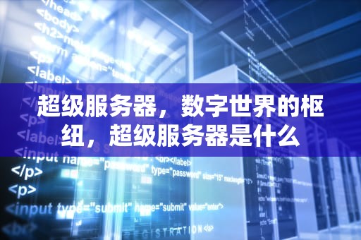 超级服务器，数字世界的枢纽，超级服务器是什么