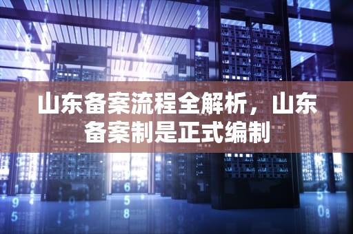 山东备案流程全解析，山东备案制是正式编制