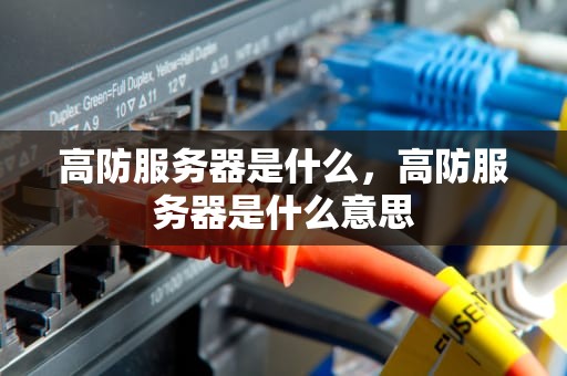 高防服务器是什么，高防服务器是什么意思