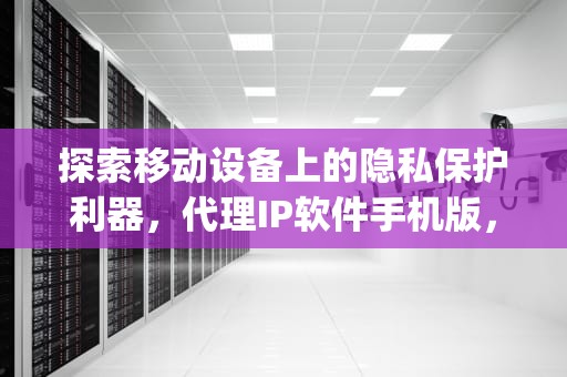 探索移动设备上的隐私保护利器，代理IP软件手机版，代理ip软件手机版