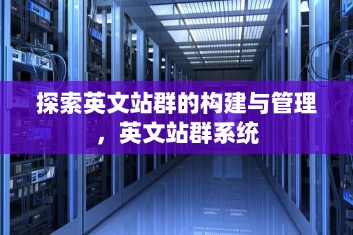 探索英文站群的构建与管理，英文站群系统