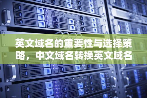 英文域名的重要性与选择策略，中文域名转换英文域名