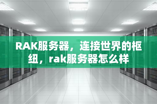 RAK服务器，连接世界的枢纽，rak服务器怎么样