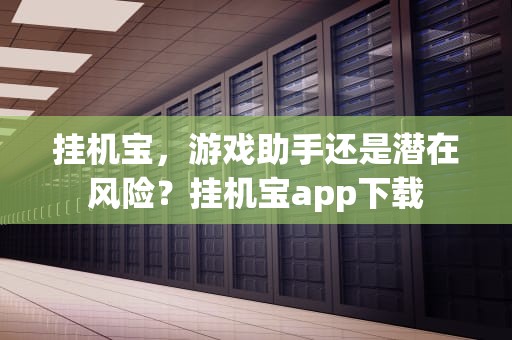 挂机宝，游戏助手还是潜在风险？挂机宝app下载