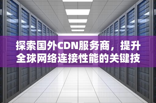 探索国外CDN服务商，提升全球网络连接性能的关键技术，国外知名cdn服务商