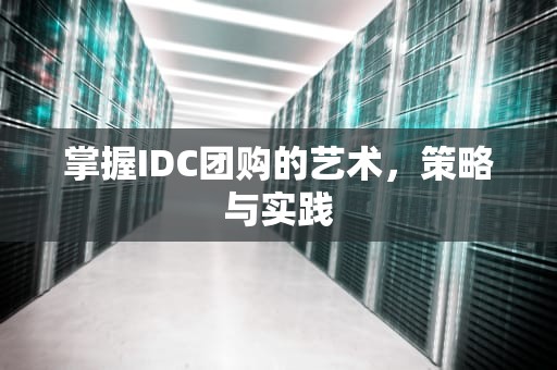 掌握IDC团购的艺术，策略与实践
