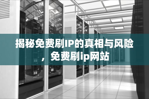 揭秘免费刷IP的真相与风险，免费刷ip网站