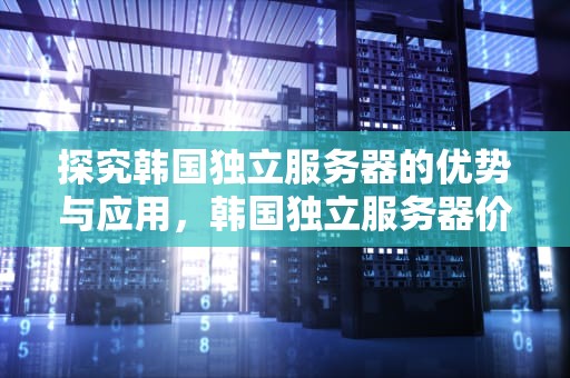 探究韩国独立服务器的优势与应用，韩国独立服务器价格表2023