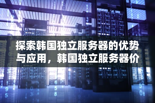 探索韩国独立服务器的优势与应用，韩国独立服务器价格表2023