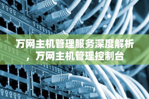 万网主机管理服务深度解析，万网主机管理控制台