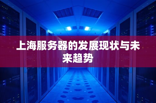 上海服务器的发展现状与未来趋势
